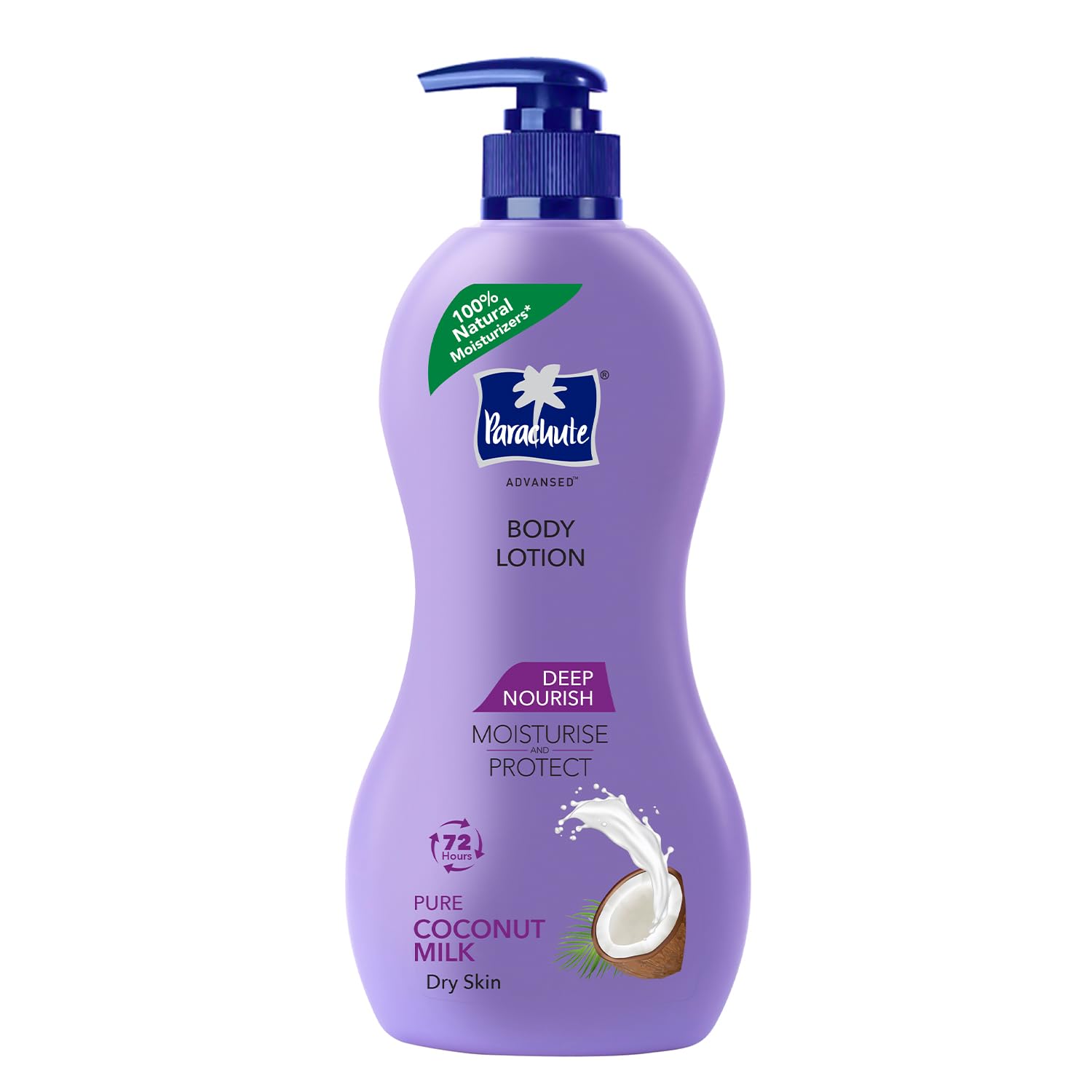 Parachute Advansed Deep Nourish Body Lotion for Women & Men, Dry Skin, 250ml | Pure Coconut Milk, 100% Natural, 72h Moisturisation
